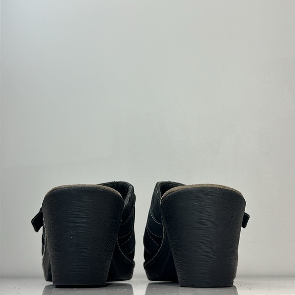 Clarks Bendables Black Leather Clogs Size 9 - Picture 4 of 15